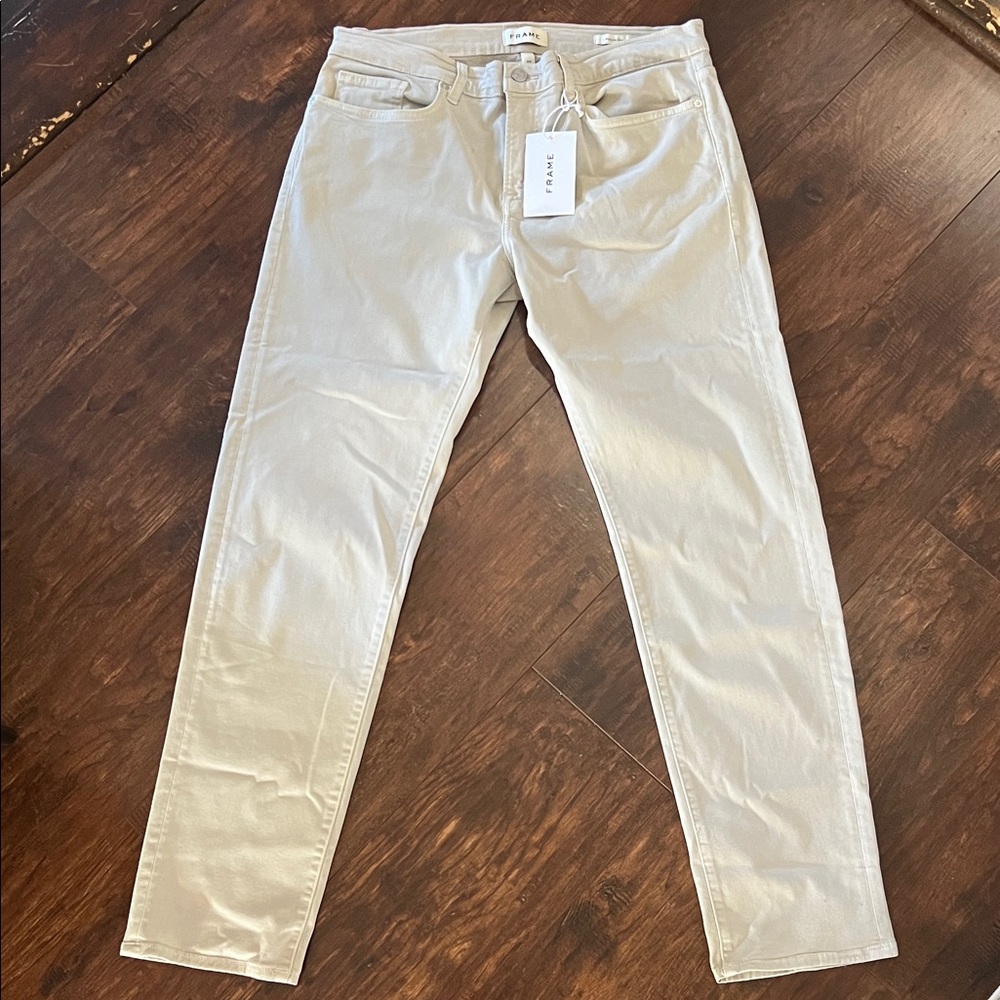 Men's Frame Cream/beige Jeans NWT